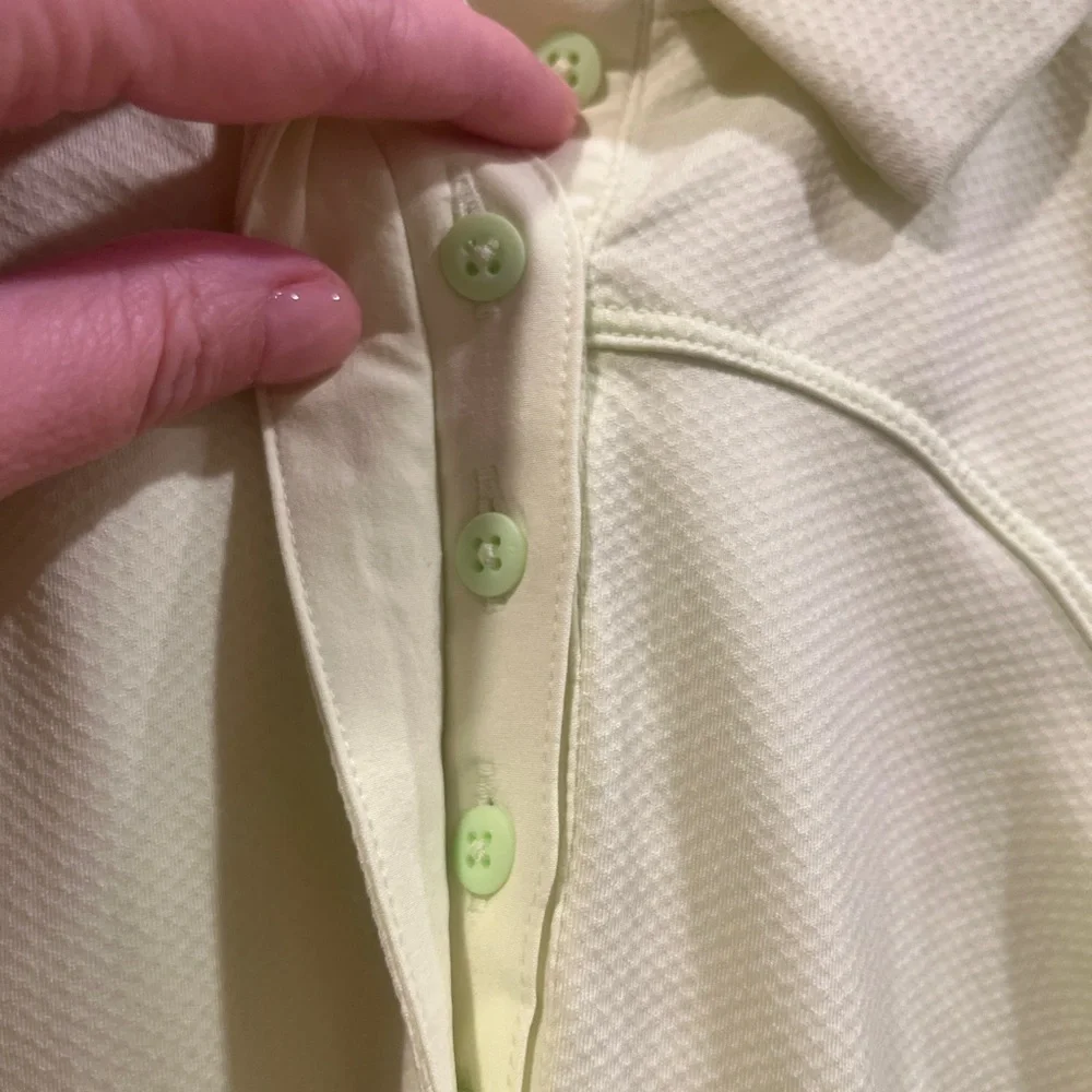 Lululemon Quick-Dry Sleeveless Polo, Size 0, “Electric Lemon” - Picture 3 of 5